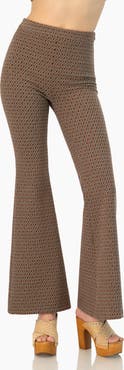 IVONNE Geometric Jacquard Flared Pants
