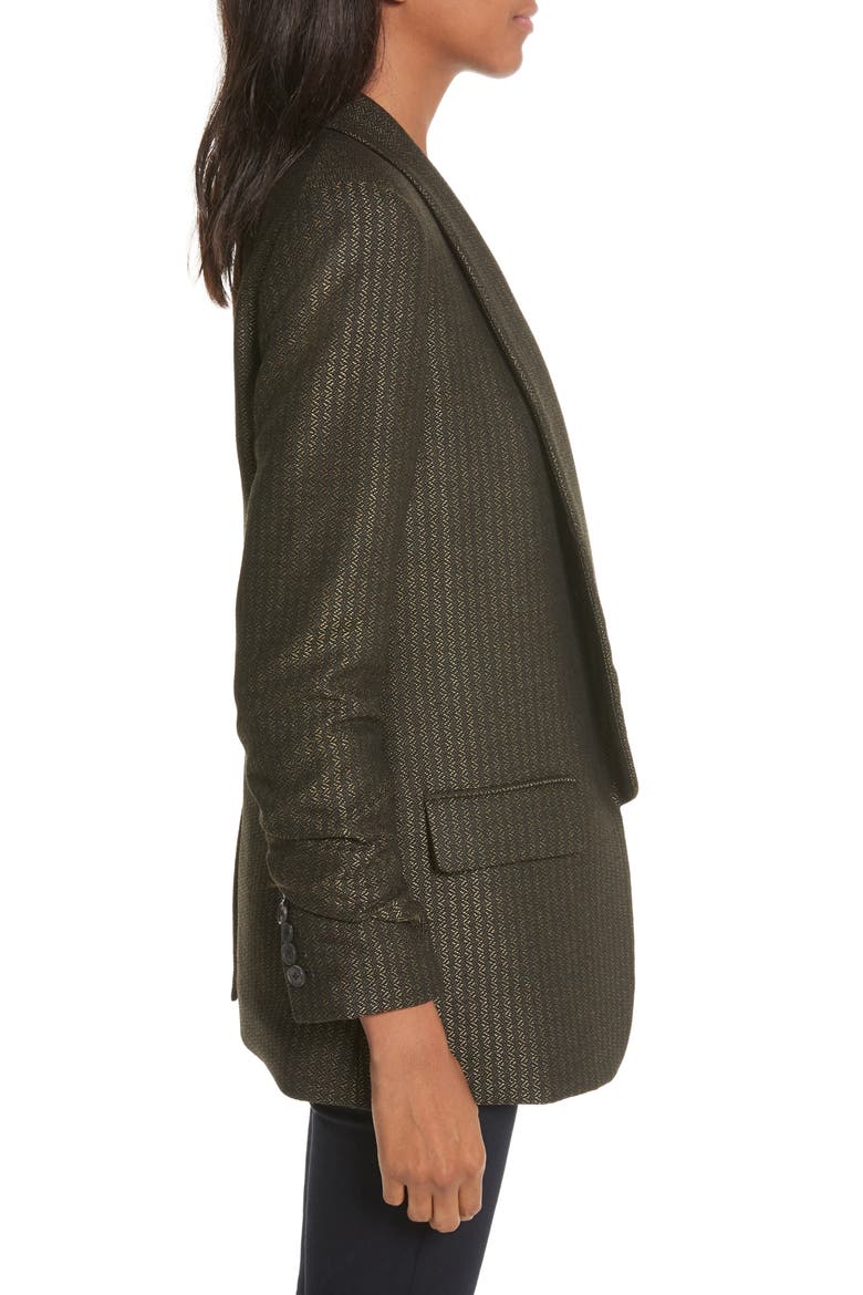 Clay Shawl Lapel Boy Blazer, Alternate, color, GREEN/ BROWN