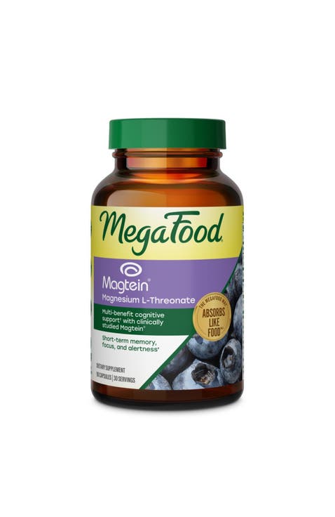Magnesium L-Threonate, Clinically Studied Magtein, Cognitive Support, Vegan, 90 Capsules