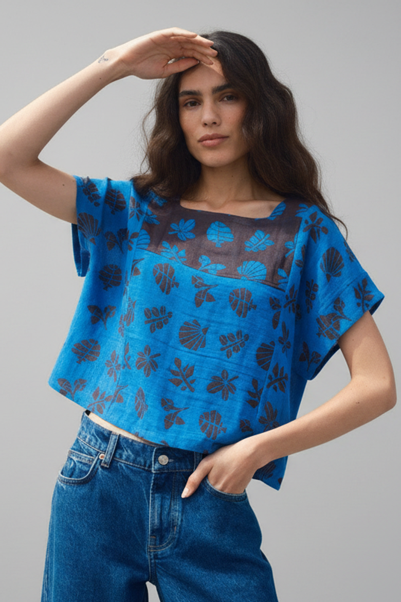 Prudence Reversible Square Neck Top, Main, color, Azure