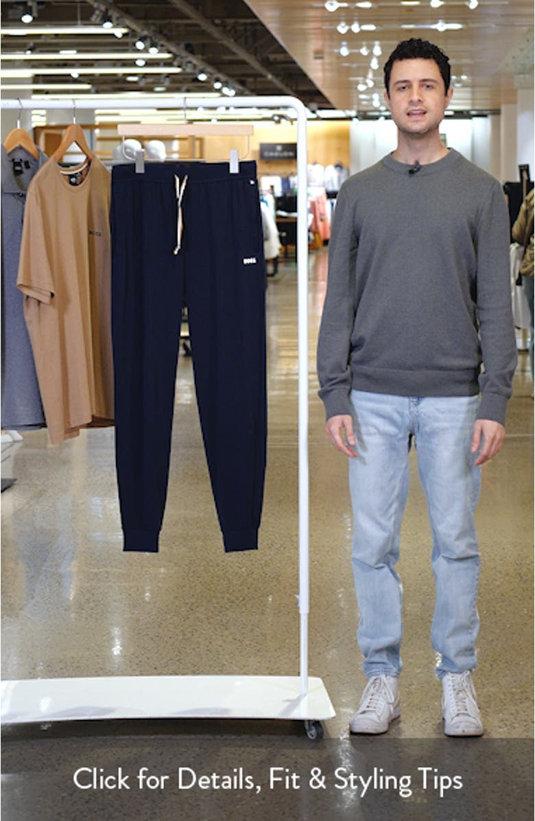 Unique Stretch Cotton Pajama Joggers, sales video thumbnail