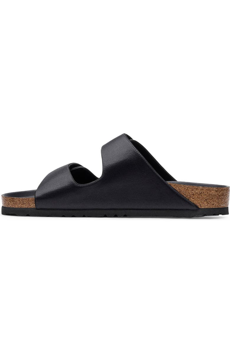 Birkenstock x Danielle Frankel x Danielle Frankel Arizona Satin Slide Sandal, Alternate, color, Black