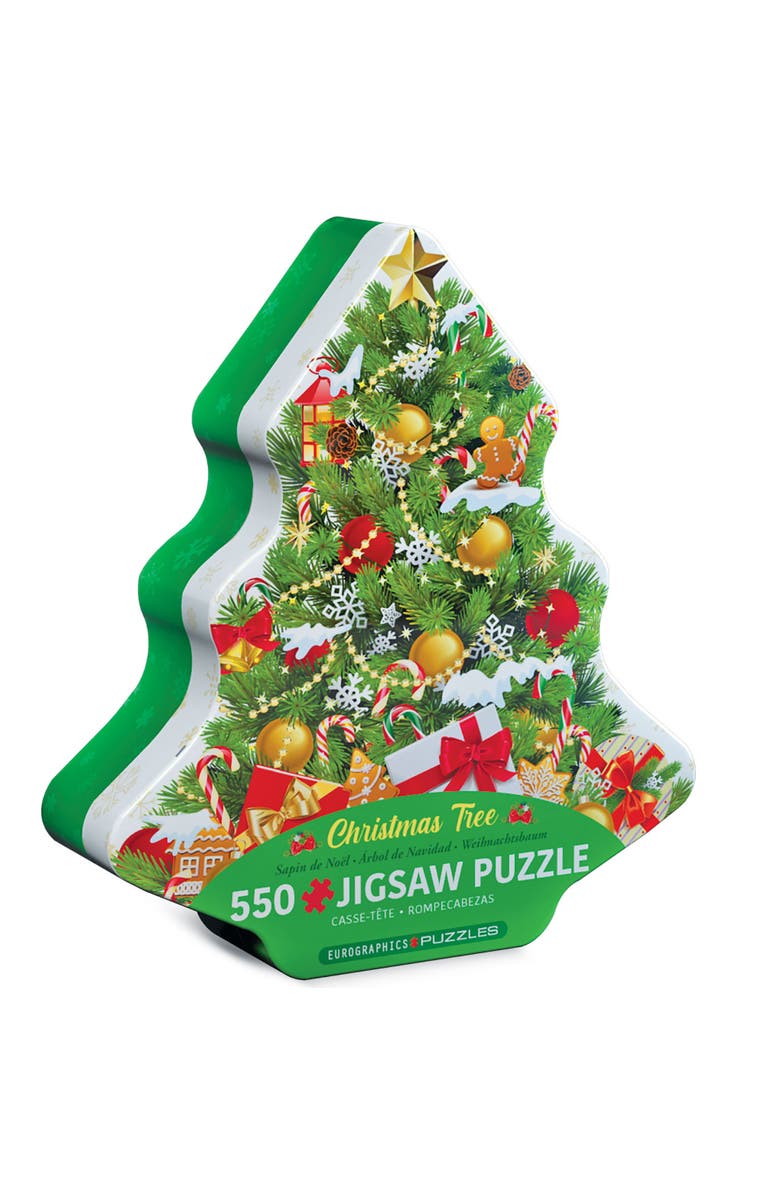 Eurographics Puzzle Tin Christmas Tree 550 Piece Jigsaw, Main, color, Multicolored