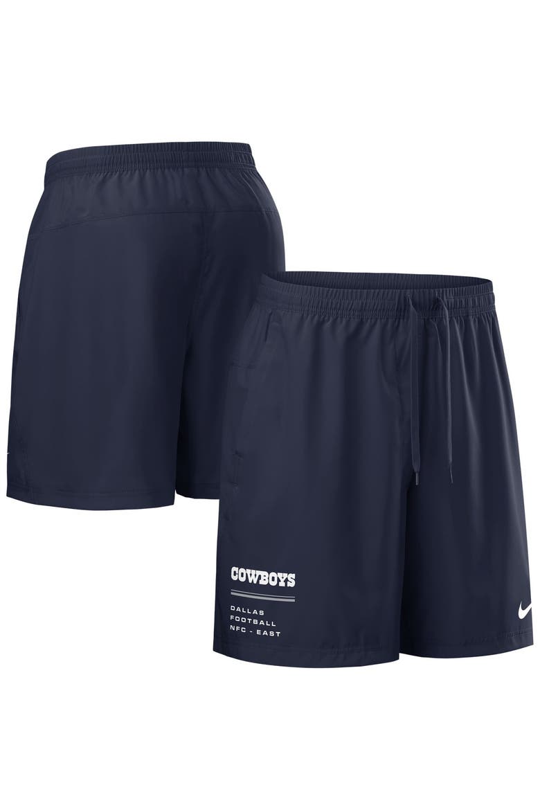 Men's Nike Navy Dallas Cowboys Form Dri-FIT Shorts, Main, color, Navy
