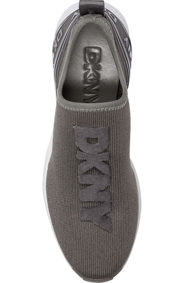 DKNY Keeva Knit Wedge Sneaker, Alternate, color, Morel