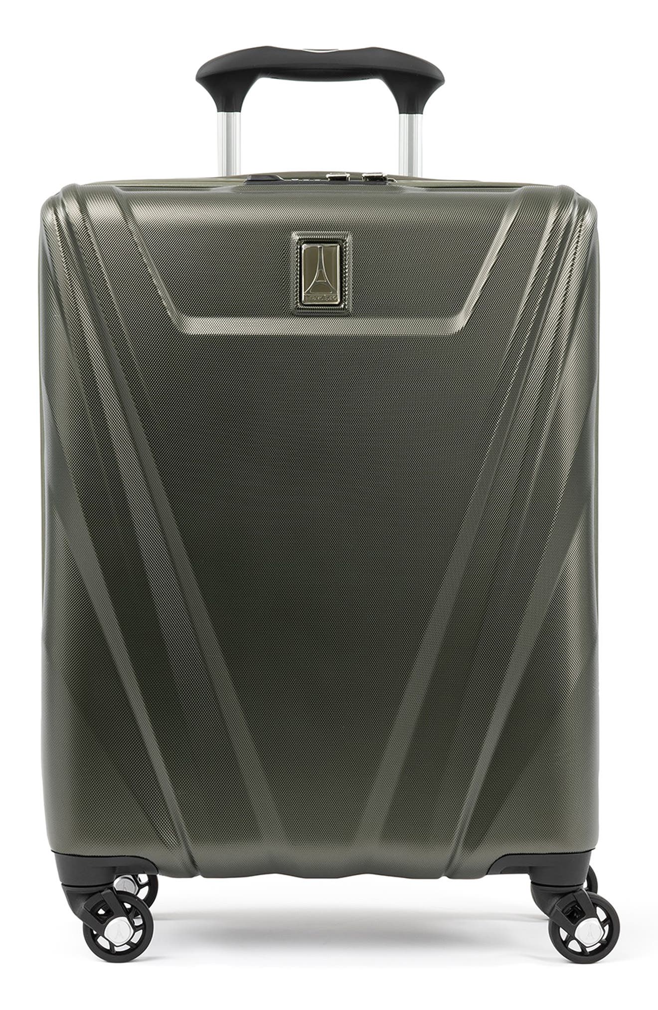TRAVELPRO Max Lite 5 20-Inch International Carry-On Hardside Spinner Luggage, Main, color, Slate Green