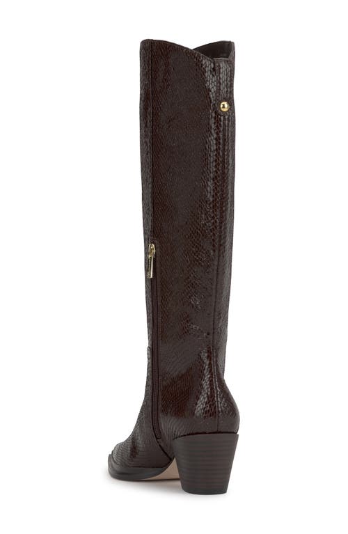 Jessica Simpson Hemmia Pointed Toe Knee High Boot In Brown
