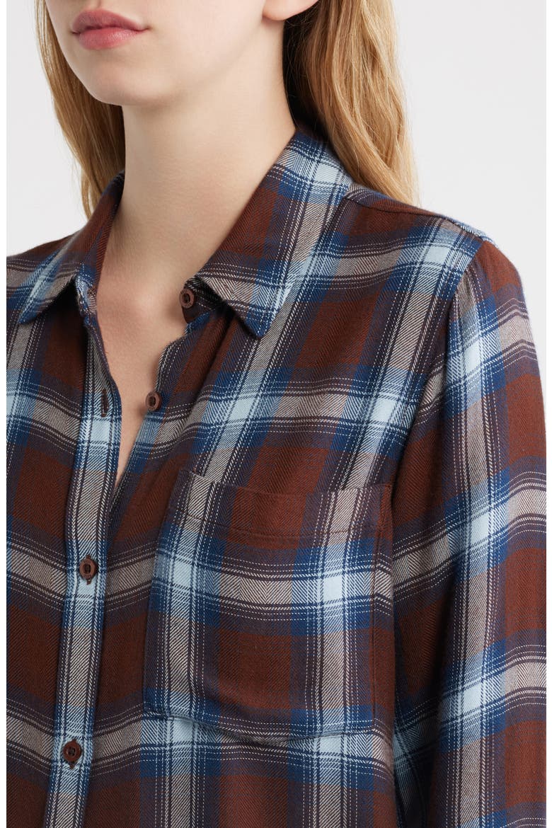 Malin Plaid Button Down Shirt, Alternate, color, ESPRESSO INDIGO