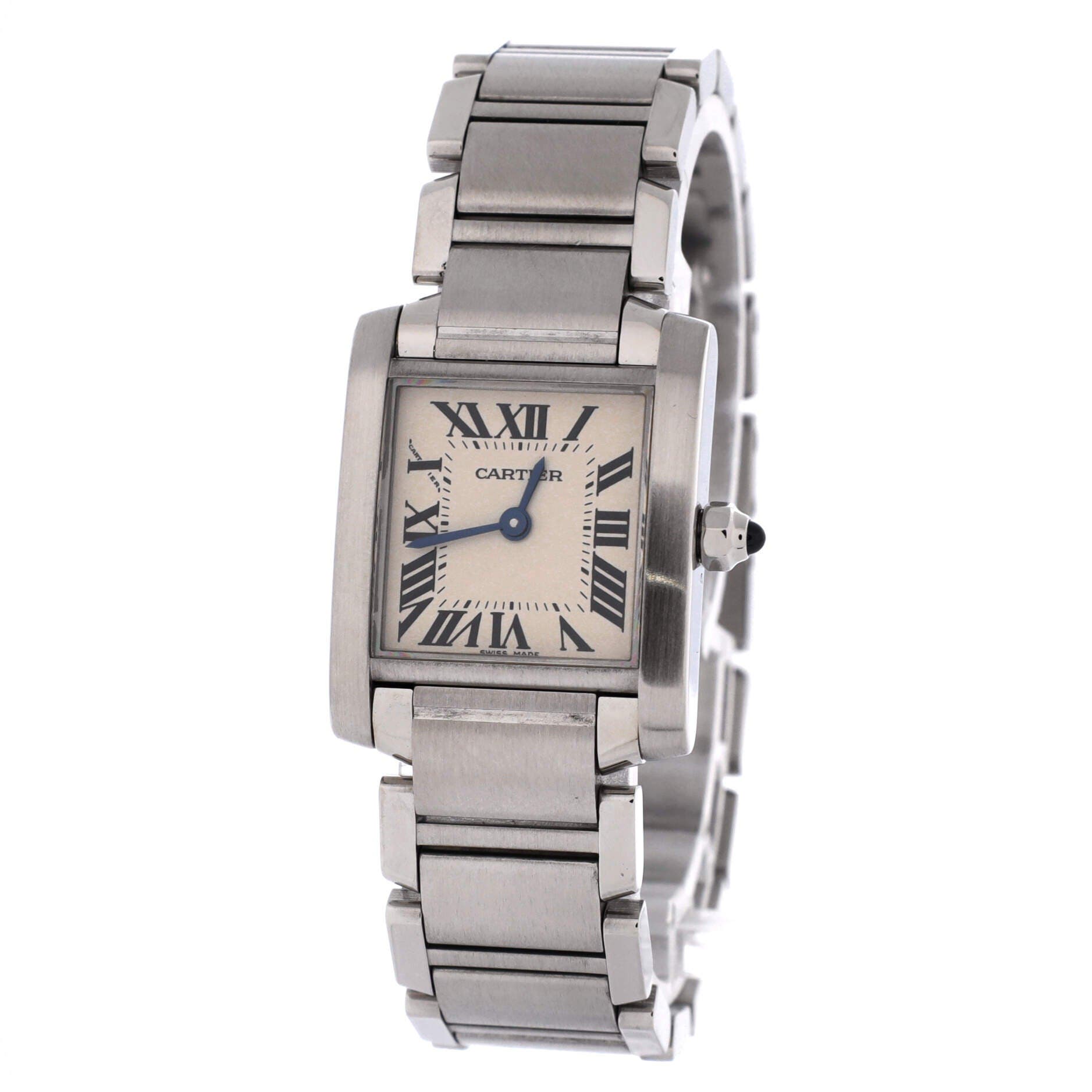 Tank Francaise Quartz Watch Stainless Steel 20, Alternate, color, Metallic Silver
