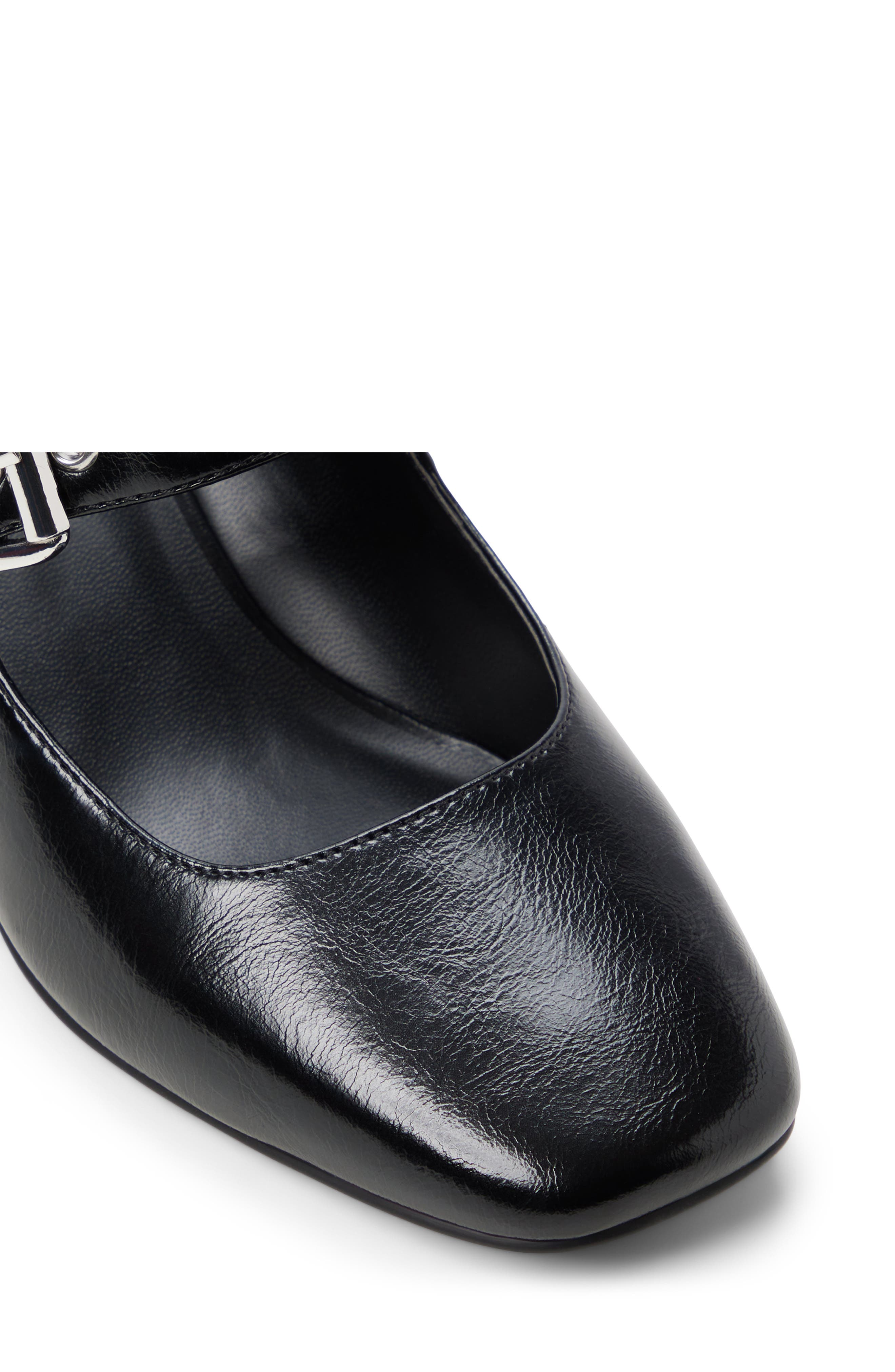 Baldemar Faux Leather Mary Jane Pump, Alternate, color, BLACK