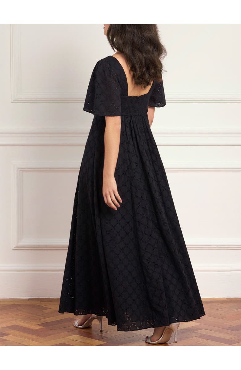 Needle & Thread Marisol Cotton Broderie Ankle Gown, Alternate, color, Jet Black