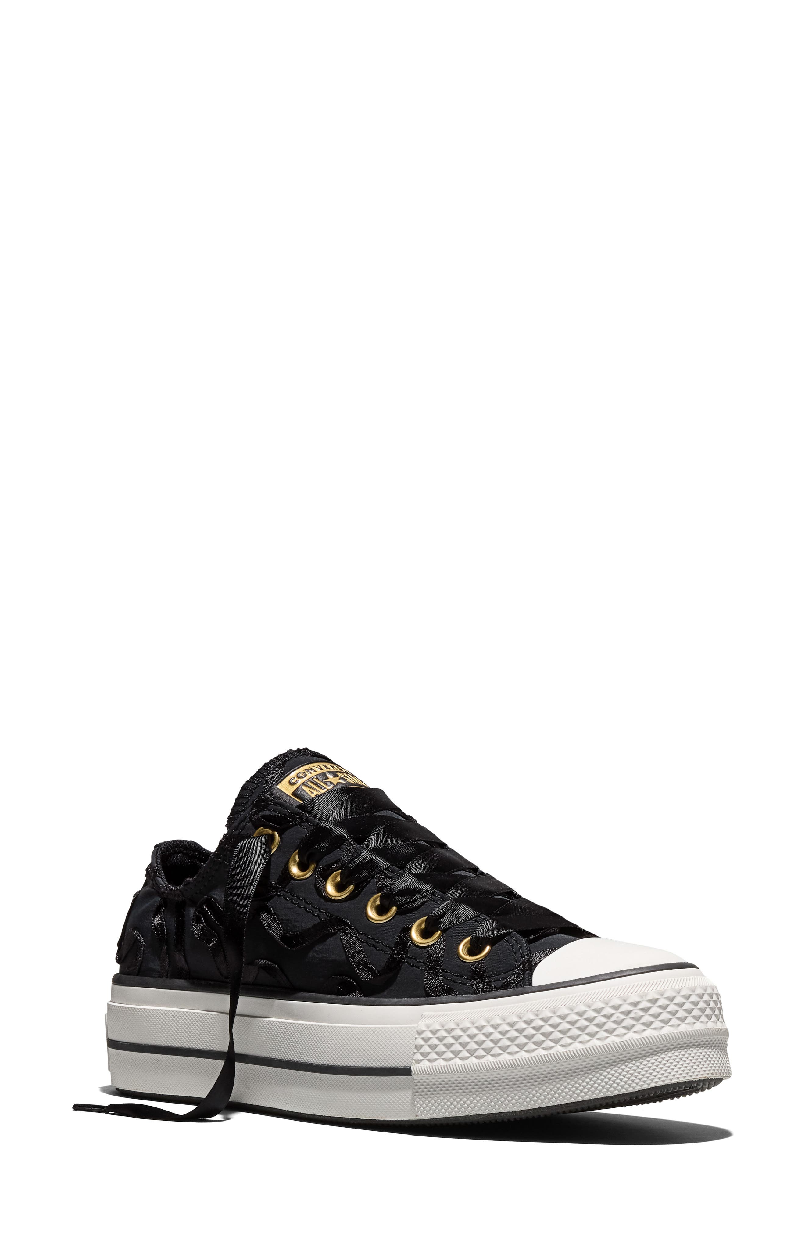 Chuck Taylor All Star Lift Platform Sneaker, Main, color, BLACK/ METALLIC LIGHT GOLD