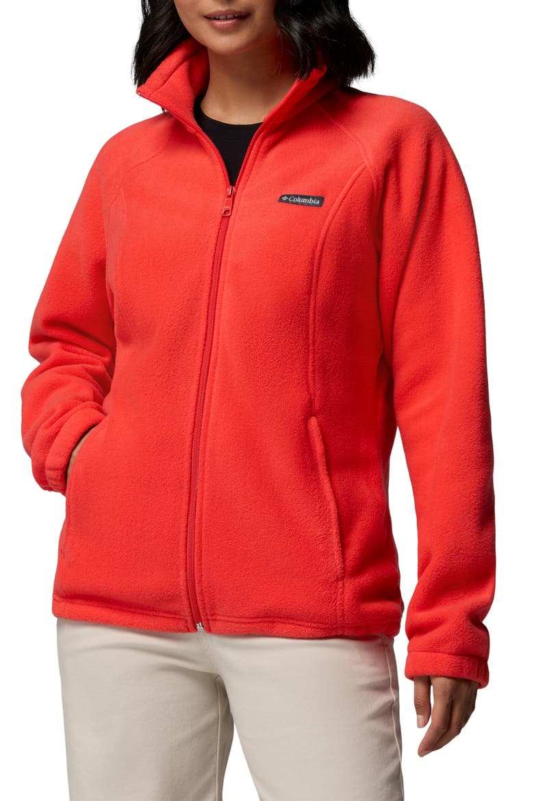 Benton Springs Fleece Jacket, Main, color, POPPY RED