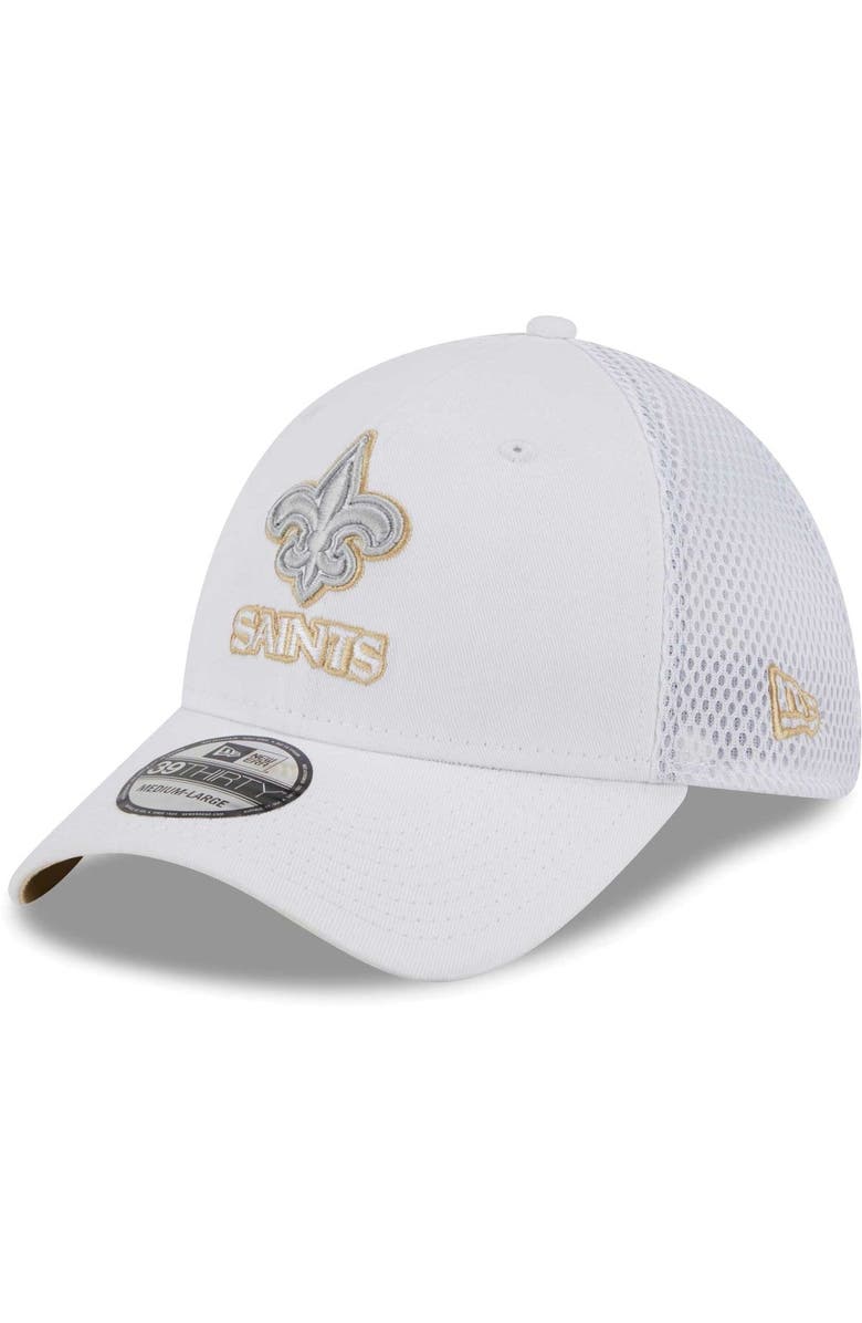 New Era Men's New Era  White New Orleans Saints Neo 39THIRTY Flex Hat, Main, color, 