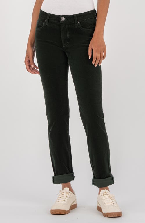 Kut From The Kloth Catherine Stretch Cotton Corduroy Boyfriend Pants In Green