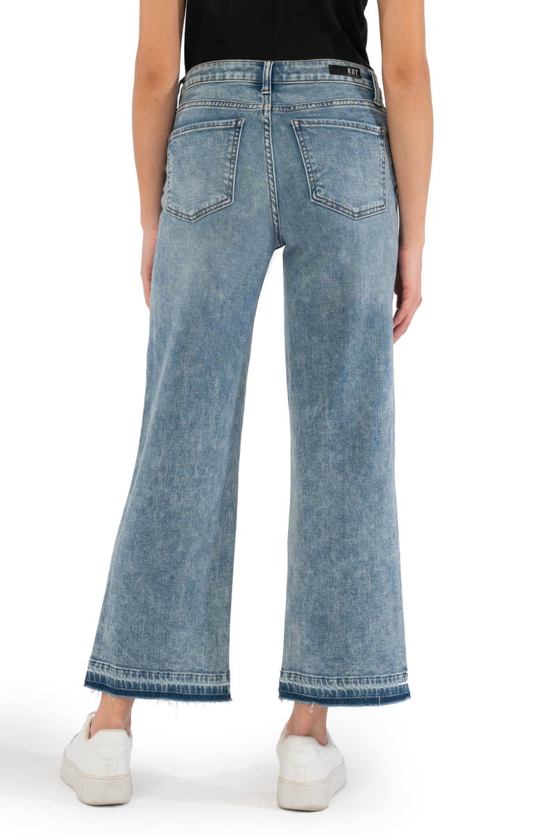 KUT from the Kloth Fab Ab High Waist Release Hem Wide Leg Jeans, Alternate, color,