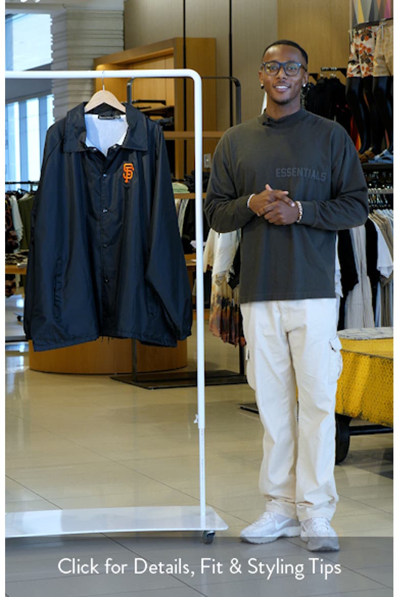 Men's Dunbrooke Black San Francisco Giants Coach's Raglan Full-Snap Windbreaker Jacket video