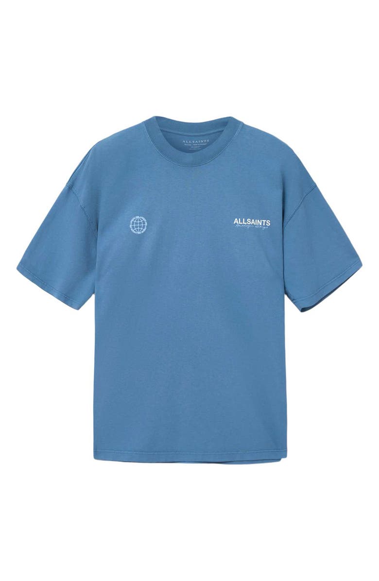 AllSaints Emblem Cotton Graphic T-Shirt, Alternate, color, Bay Blue