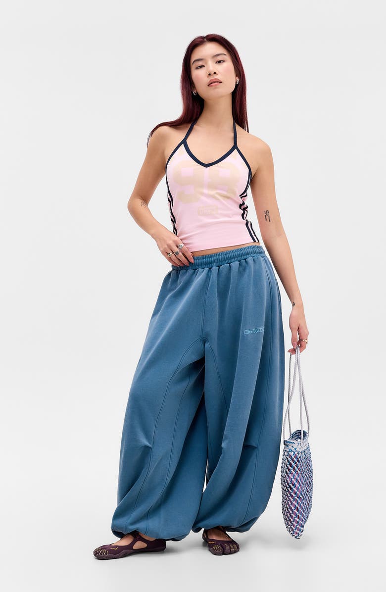 BDG Urban Outfitters '98 Stretch Cotton Graphic Halter Top, Alternate, color, Pink