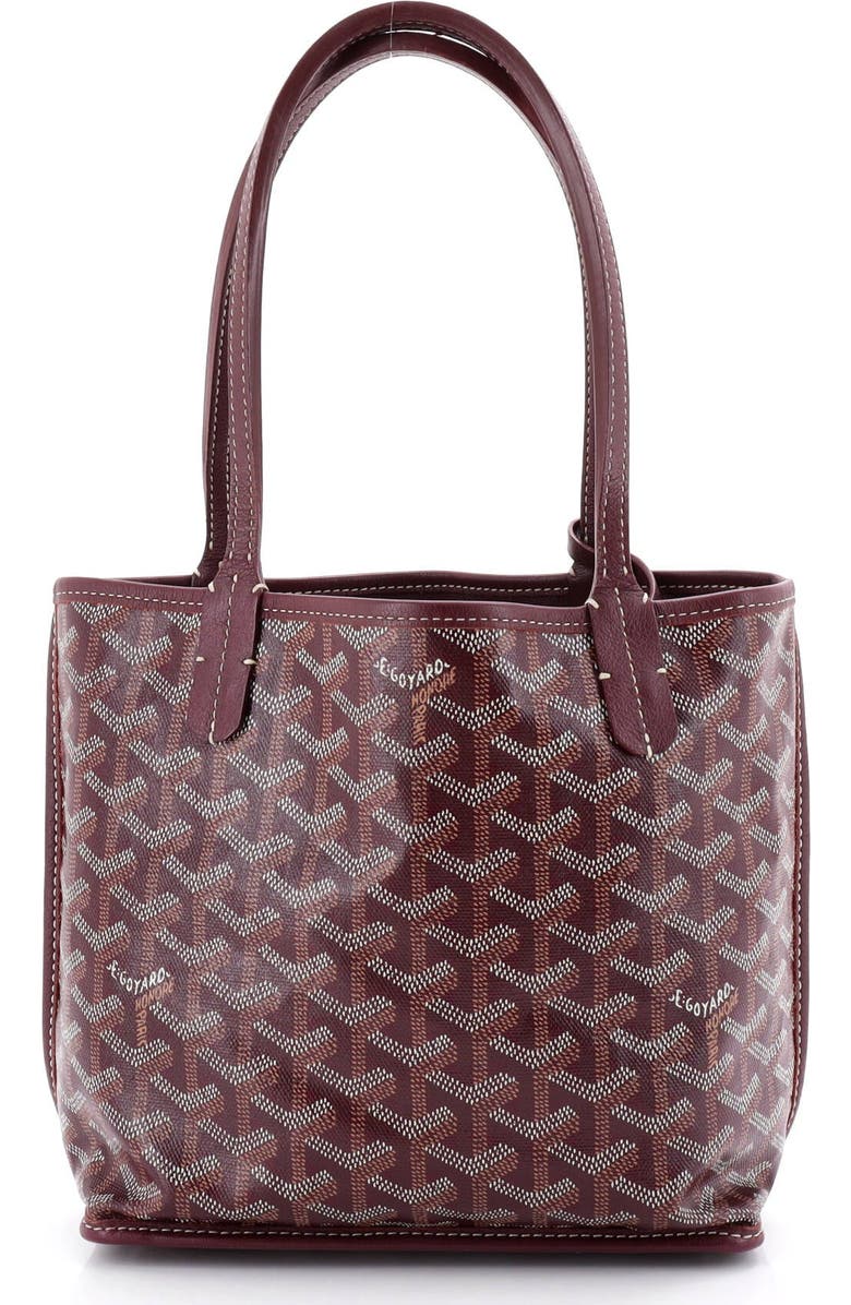 Pre-Owned Goyard Anjou Reversible Tote Coated Canvas Mini, Main, color, Purple
