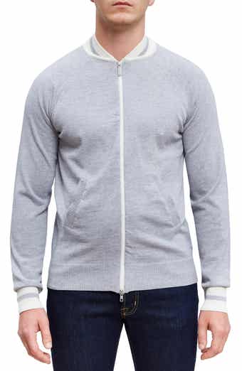 Emanuel Berg Merino Wool & Cotton Zip Cardigan