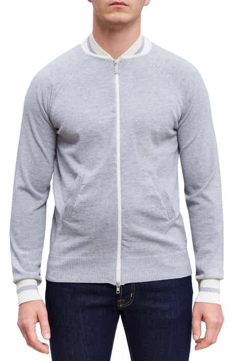 Emanuel Berg Merino Wool & Cotton Zip Cardigan