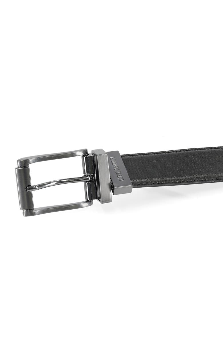 Steve Madden Perforated Reversible Belt, Alternate, color, Black/ Brown