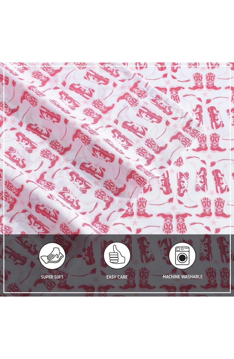 Wrangler Knockin' Boots Microfiber Sheet Set, Alternate, color, White