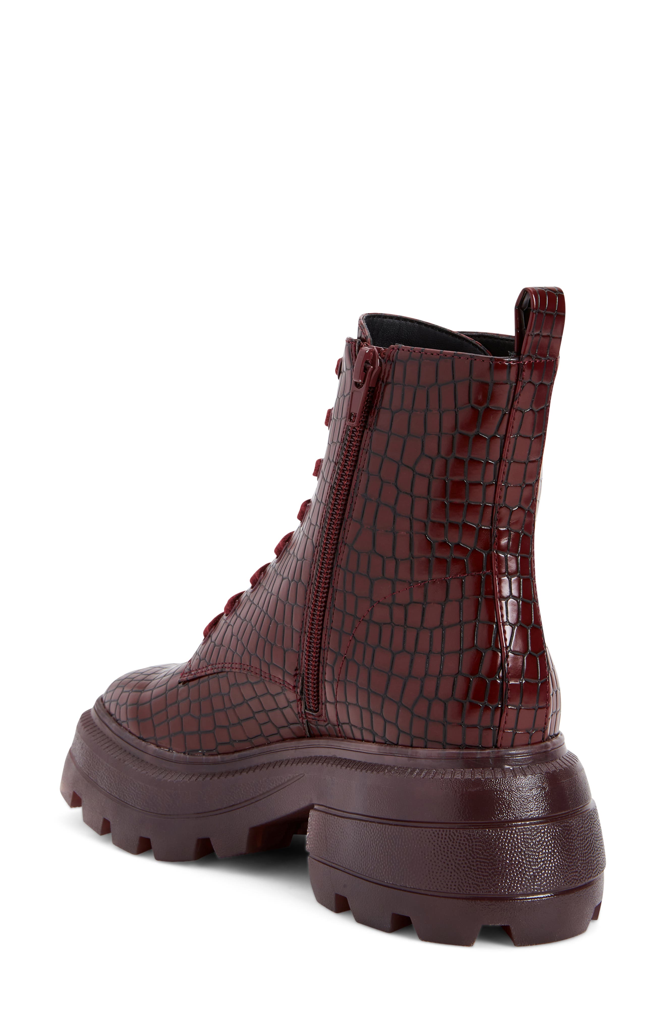 Katy Perry The Geli Combat Boot, Alternate, color, Burgundy Croc