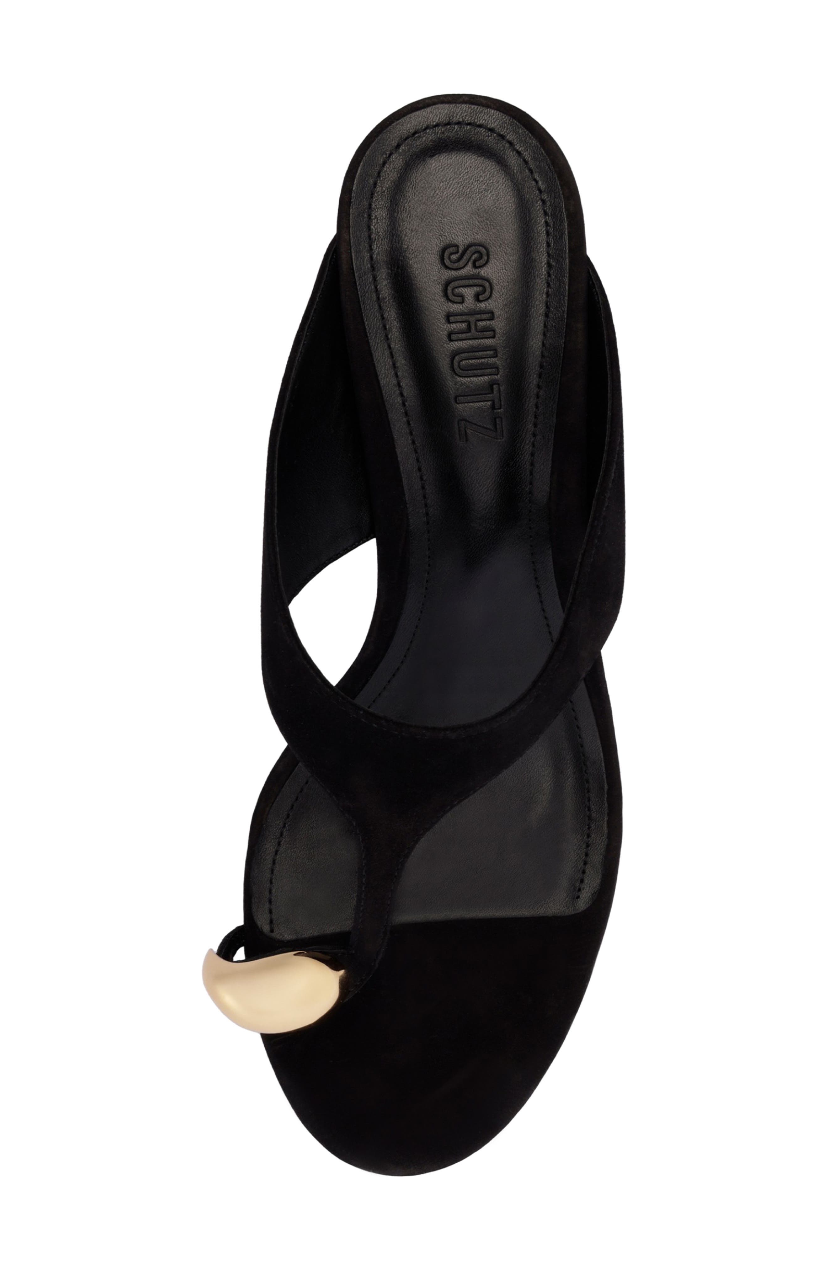 Schutz Maisie <br />Kitten Heel Slide Sandal, Alternate, color, Black
