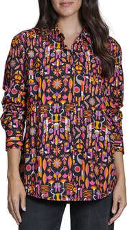 APNY Boyfriend Poplin Button-Up Shirt