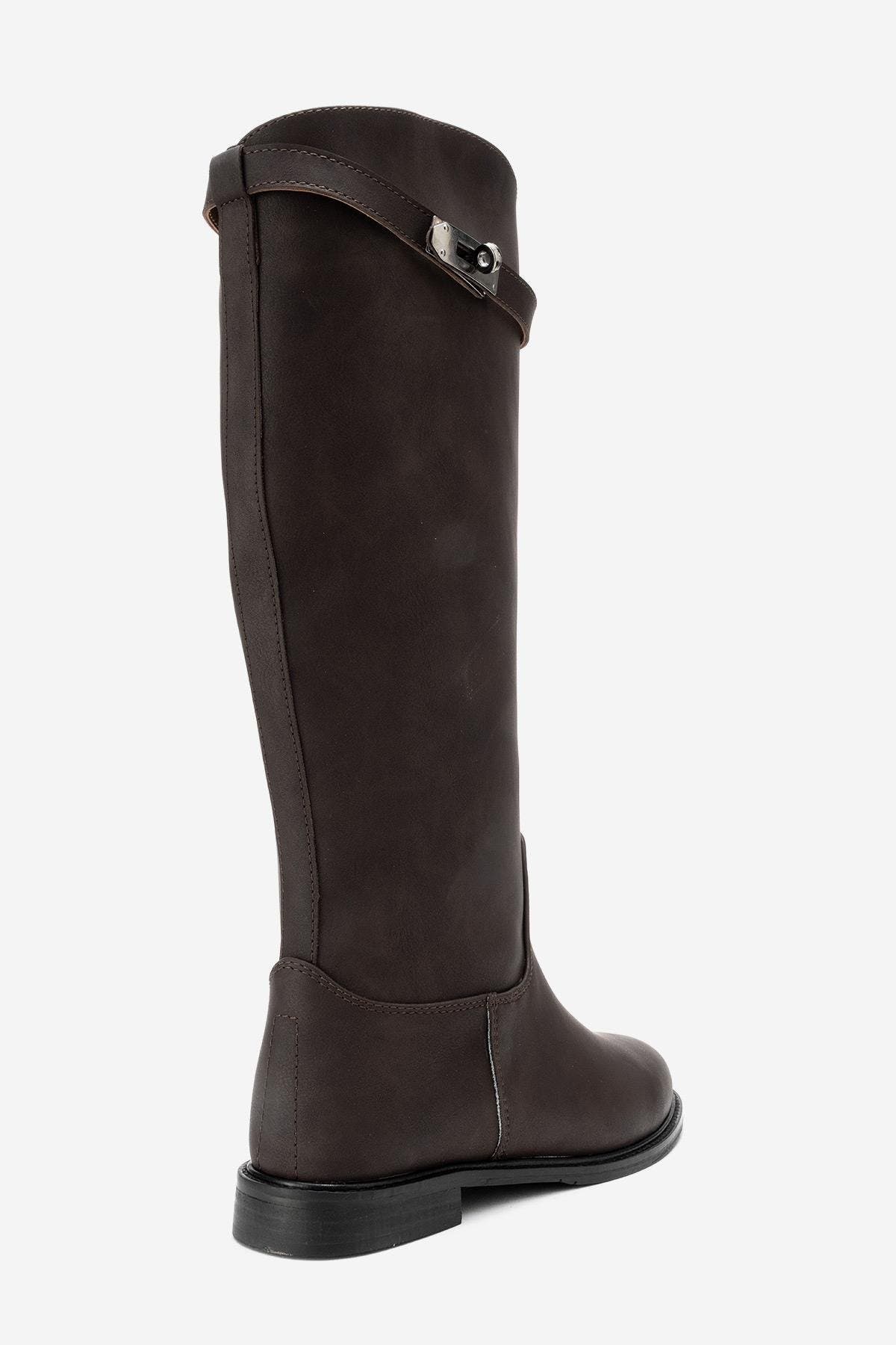 Yoko Knee High Boot, Alternate, color, Brown Nubuck Faux Leather