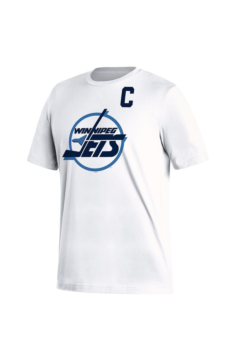 adidas Men's adidas Blake Wheeler White Winnipeg Jets Reverse Retro 2.0 Name & Number T-Shirt, Alternate, color,