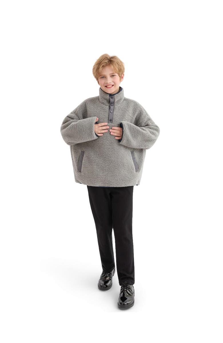 MOUSTACHE Fleece Pullover, Alternate, color, Grey