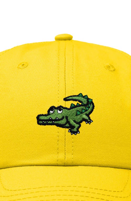 Dalix Alligator Embroidered Wildlife Cap In Gold