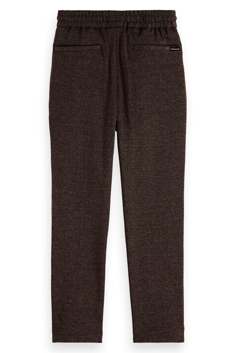 Kids' Slim Fit Drawstring Pants, Alternate, color, MUSTANG / BLACK MINI CHECK