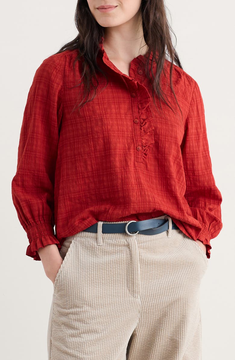 Seasalt Cornwall Feather Star Top, Main, color, Dark Cinnamon