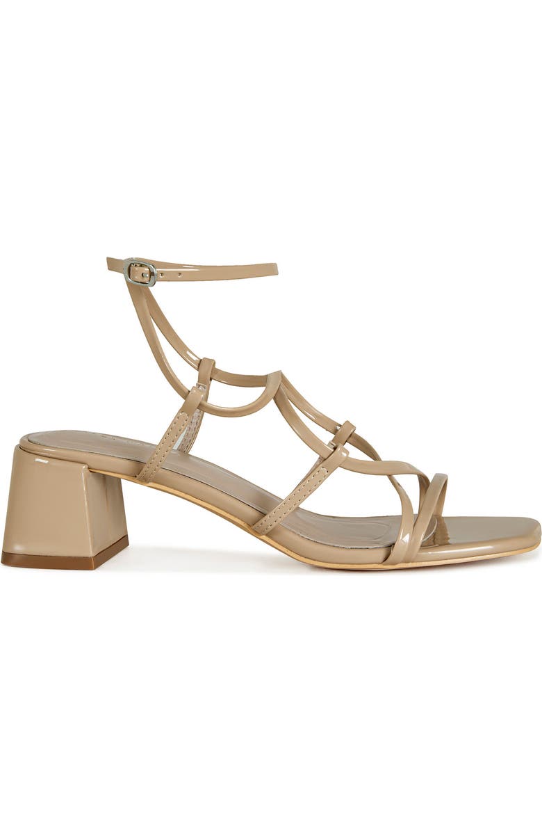 AZALEA WANG Anika Ankle Strap Sandal, Alternate, color, Beige