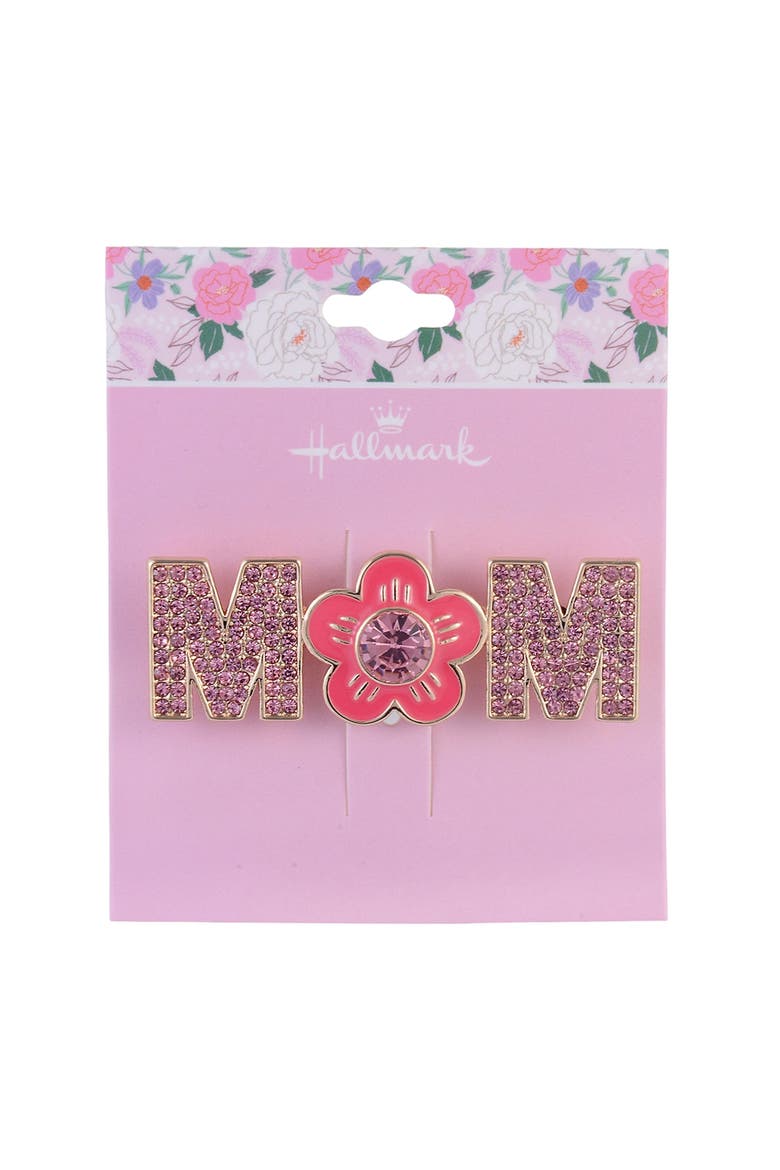 Stone and Enamel Mom Pin, Alternate, color, Pink