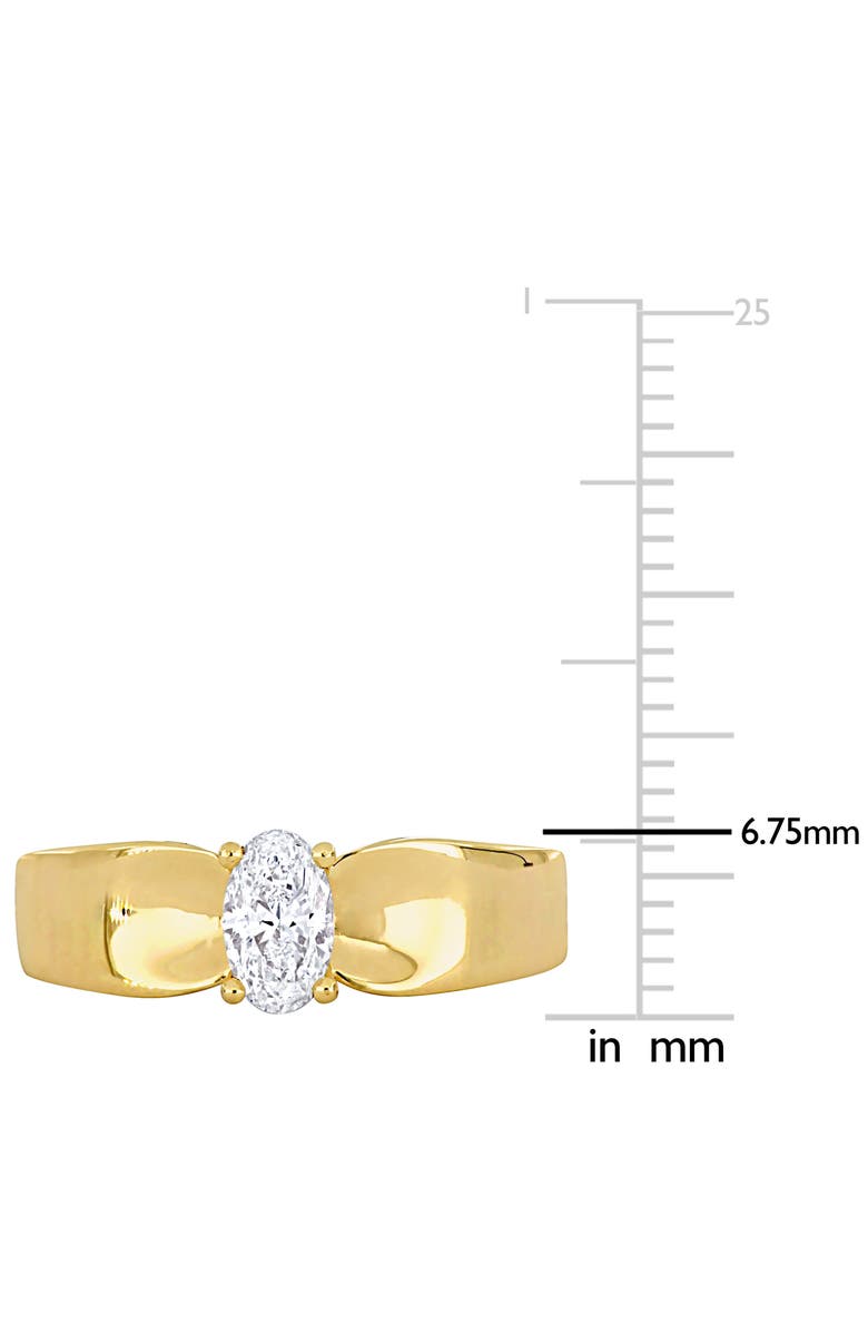 Julianna B. Oval-Cut Diamond Solitaire Ring 14k, Alternate, color, Yellow Gold