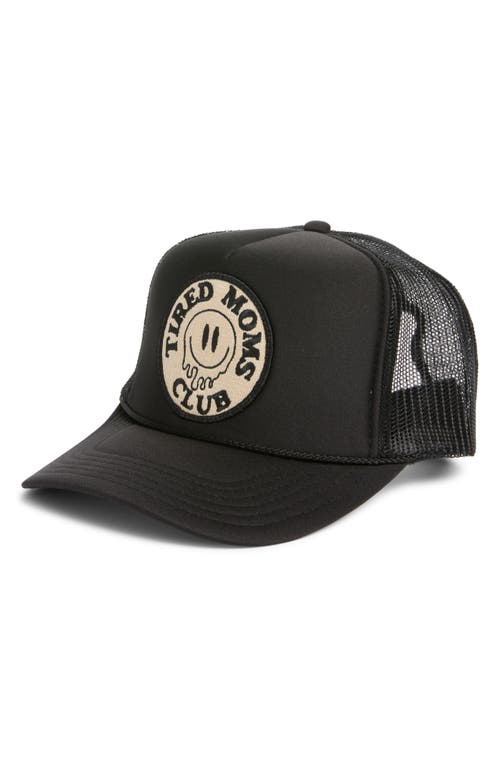 Friday Feelin Tired Moms Club Trucker Hat In Black