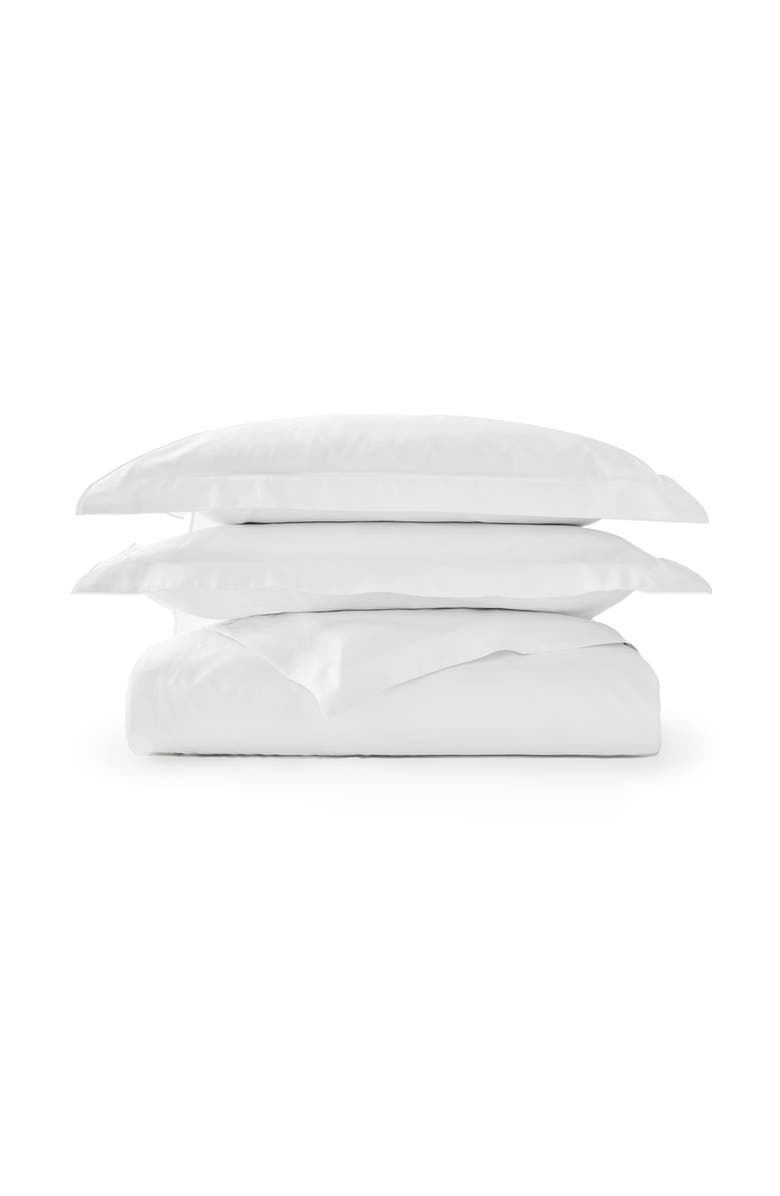 CHRISTY Premium Luxury Sateen Cotton Duvet Cover Sets, Main, color, White