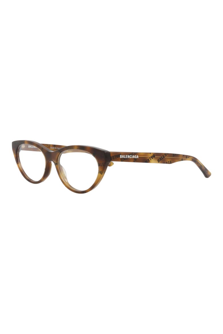 52mm Cat Eye Optical Glasses, Alternate, color, HAVANA HAVANA TRANSPARENT