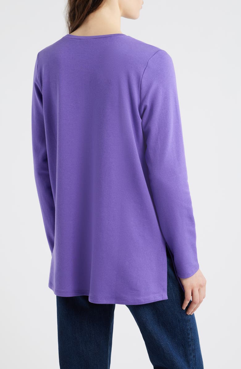 Eileen Fisher Crewneck Terry Tunic, Alternate, color, Ultraviolet