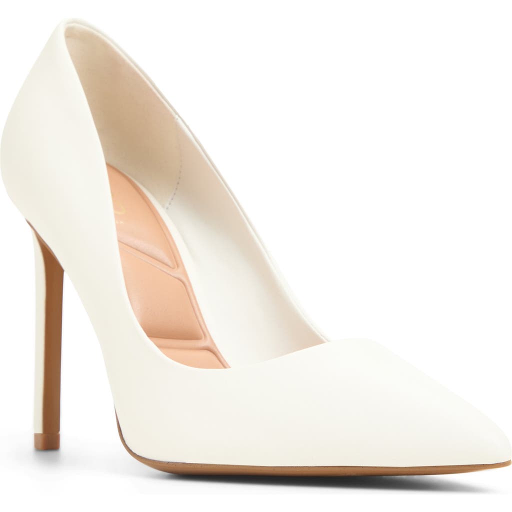 Aldo Lala Pointed Toe Pump In White