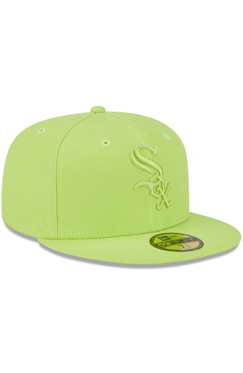 New Era Men's New Era Neon Green Chicago White Sox 2023 Spring Color Basic 59FIFTY Fitted Hat, Alternate, color, Neon Green