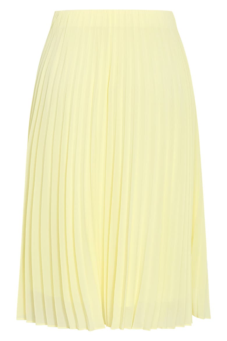 Pleated Chiffon Maxi Skirt, Alternate, color, LEMON DROP