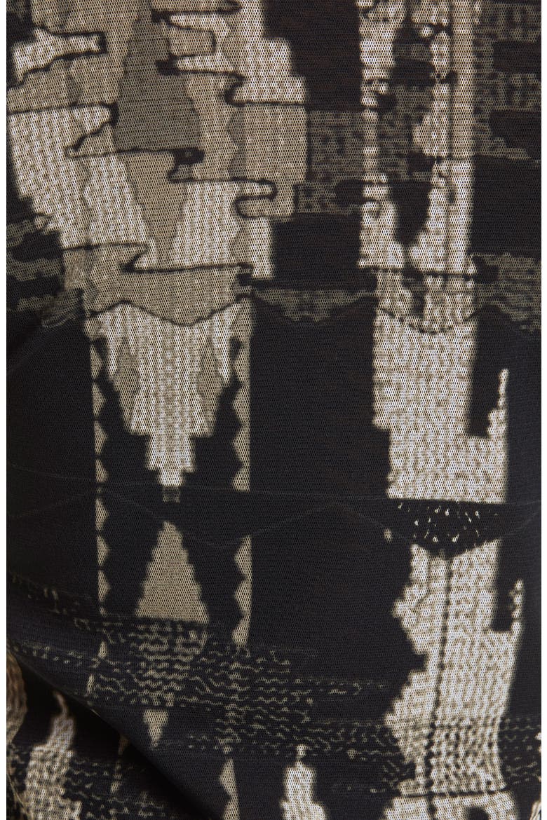 Ikat Print Mesh Knit Top, Alternate, color, PATCHWORK