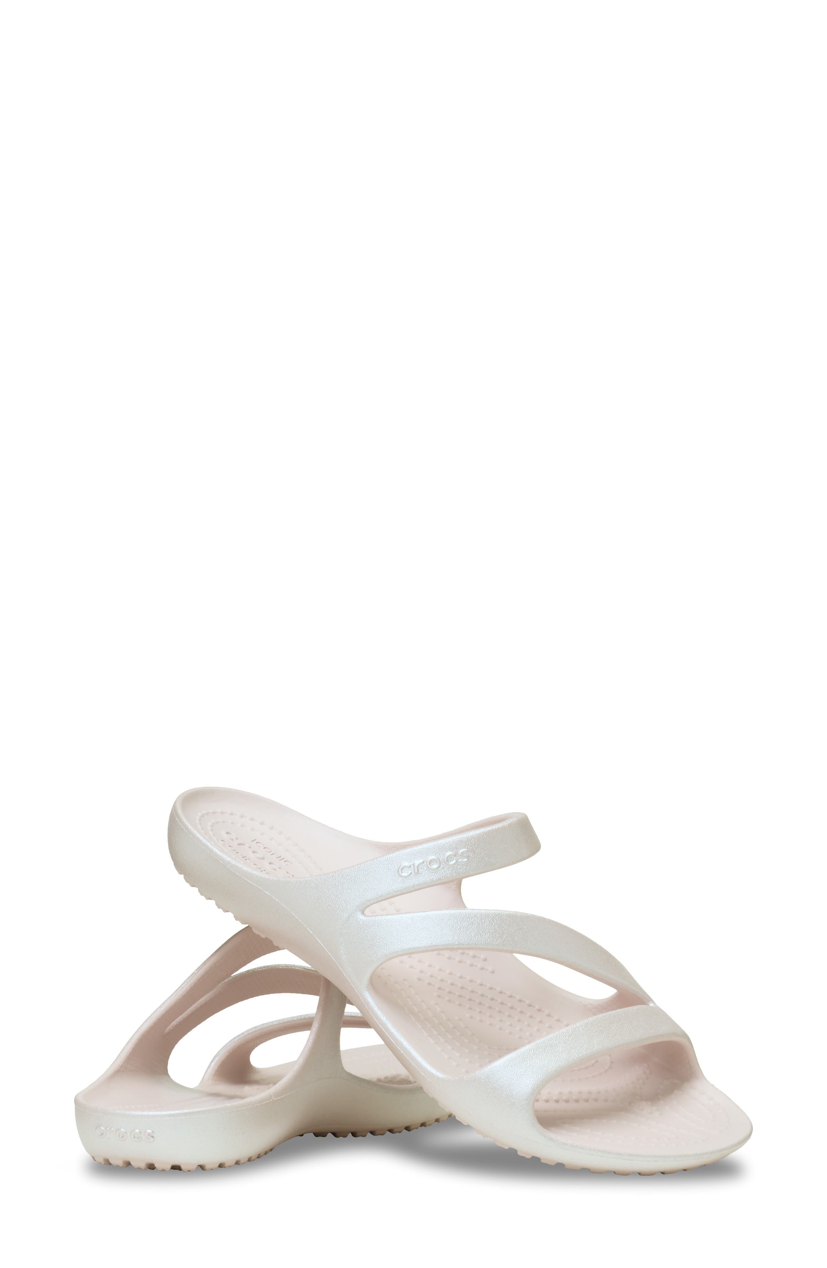 CROCS Kadee II Shimmer Slide Sandal, Alternate, color, Quartz