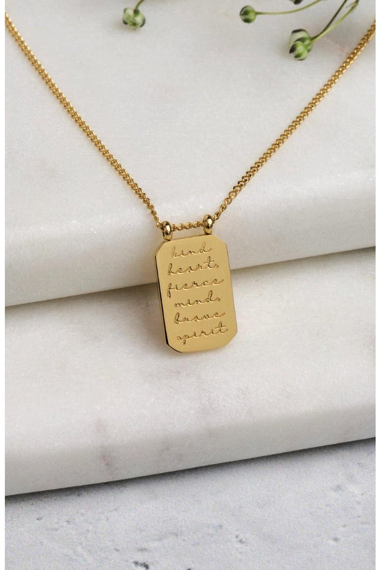 Kind Heart, Fierce Mind, Brave Spirit - Necklace, Alternate, color, Yellow Gold